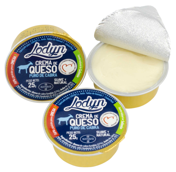 Crema de queso Lodyn en monodosis